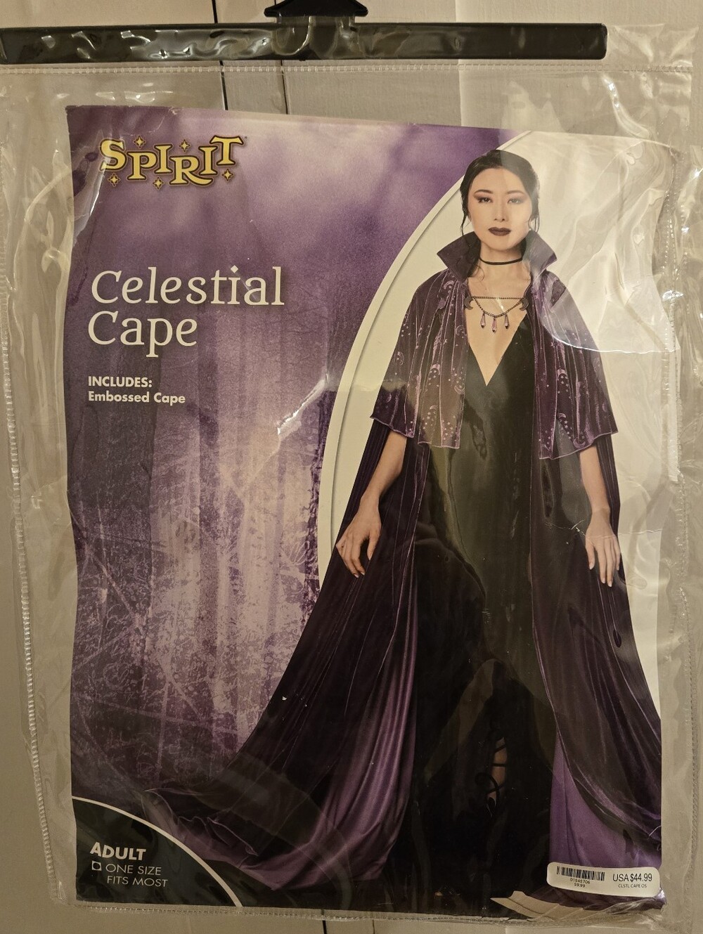 Spirit purple velour Celestial Cape Sz OS